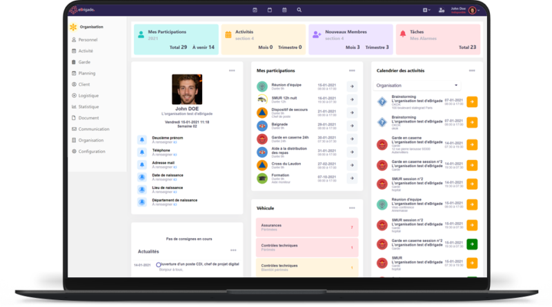 Nouvelle interface de e-Brigade
